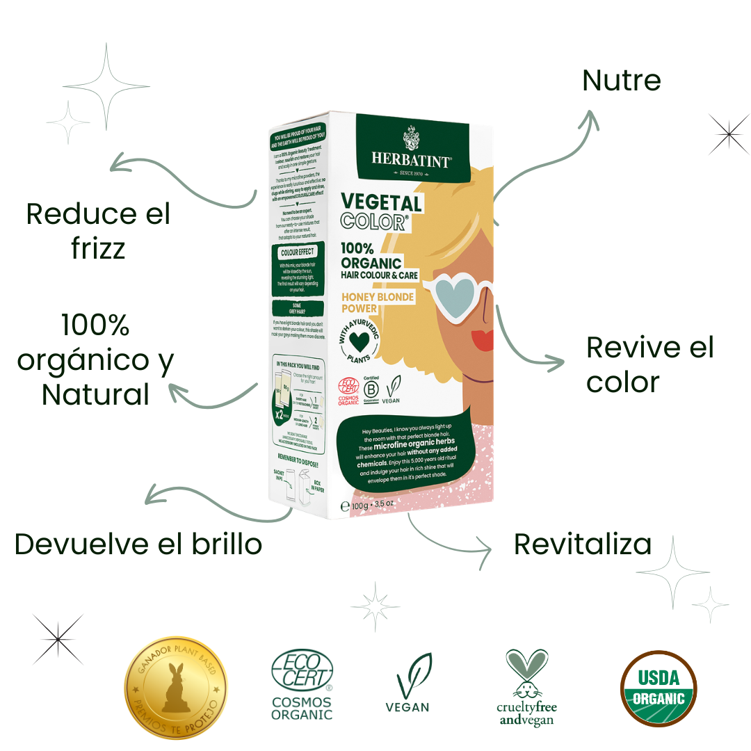 Honey Blonde 100gr- Henna Temporal 100% Orgánica y Natural