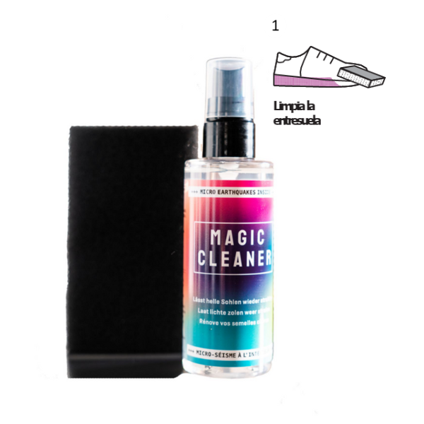 Limpiador de Zapatillas (suelas y entre suelas) - KIT Magic Cleaner 100 ml + Esponja