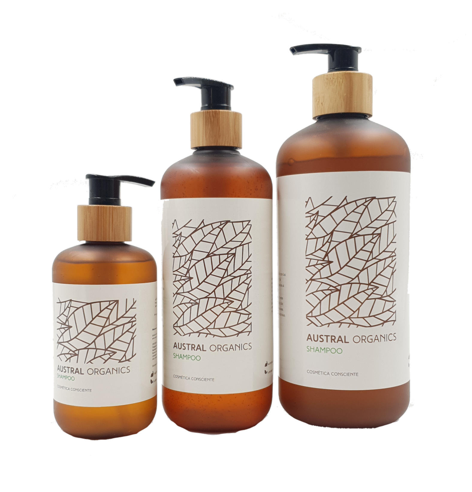 Shampoo Natural - Manzanilla, Quillay, Aloe Vera, Argán - 250ml /500ml/ 800ml
