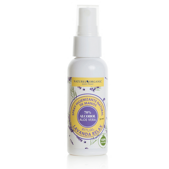 Spray Higenizante de Manos Lavanda Relax - 70% alcohol- 50 ml