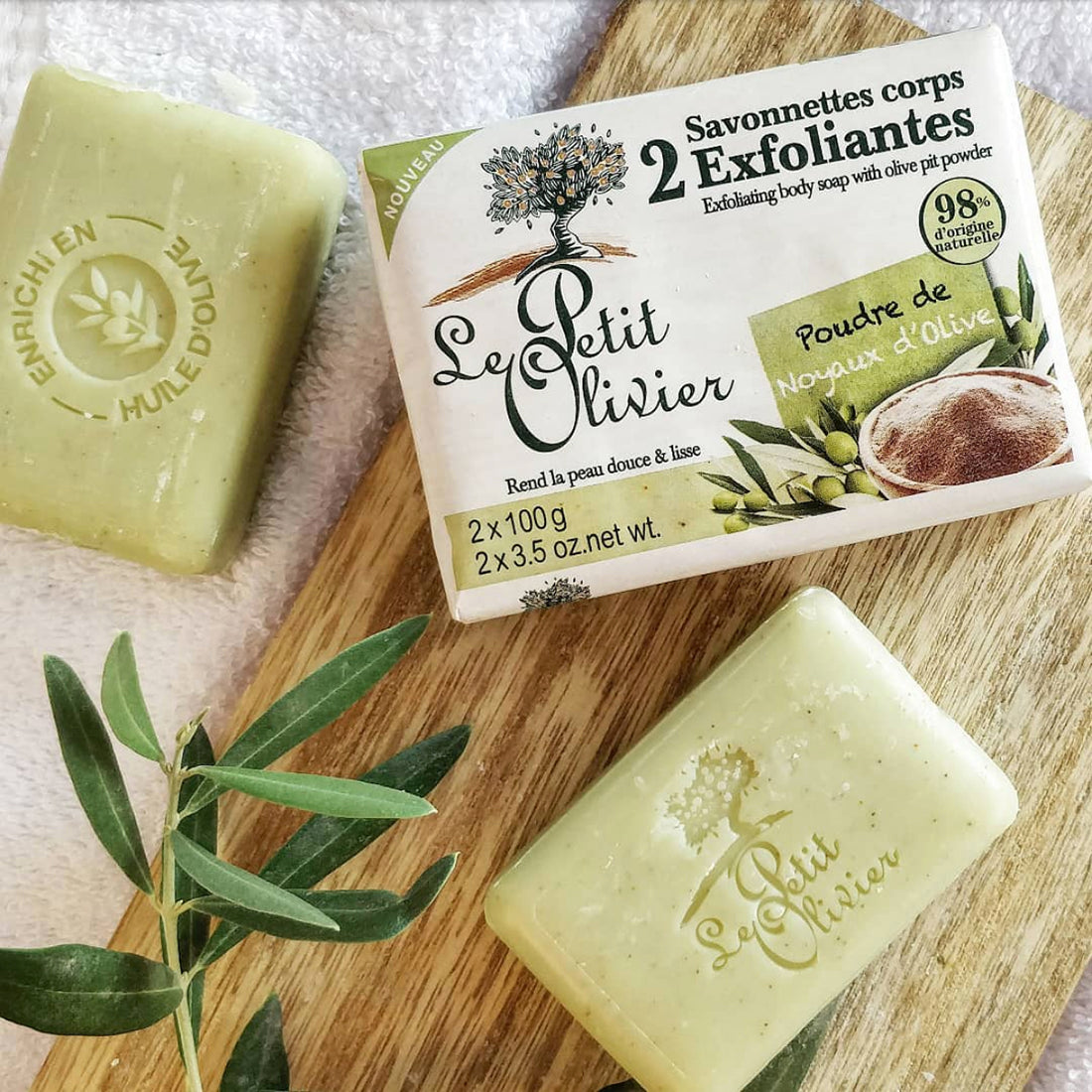 Jabón Exfoliante Cuerpo Cuesco de Oliva - 2x100grs