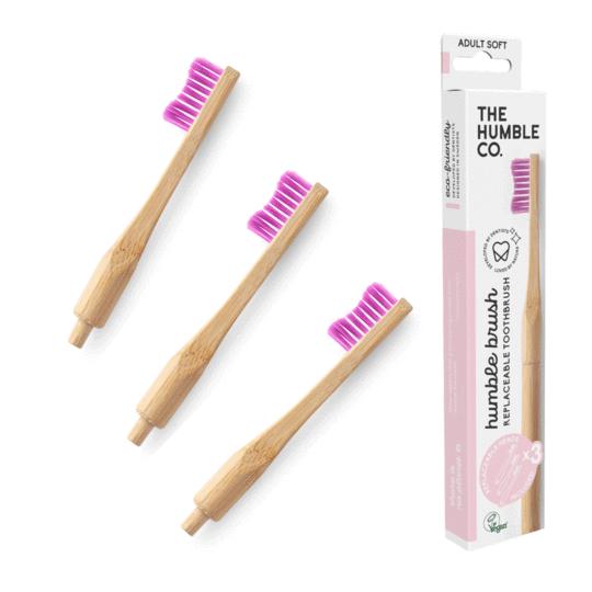 Cepillo Adulto con Cabezal Reemplazable - Cerdas Medias (Variedad de Colores)