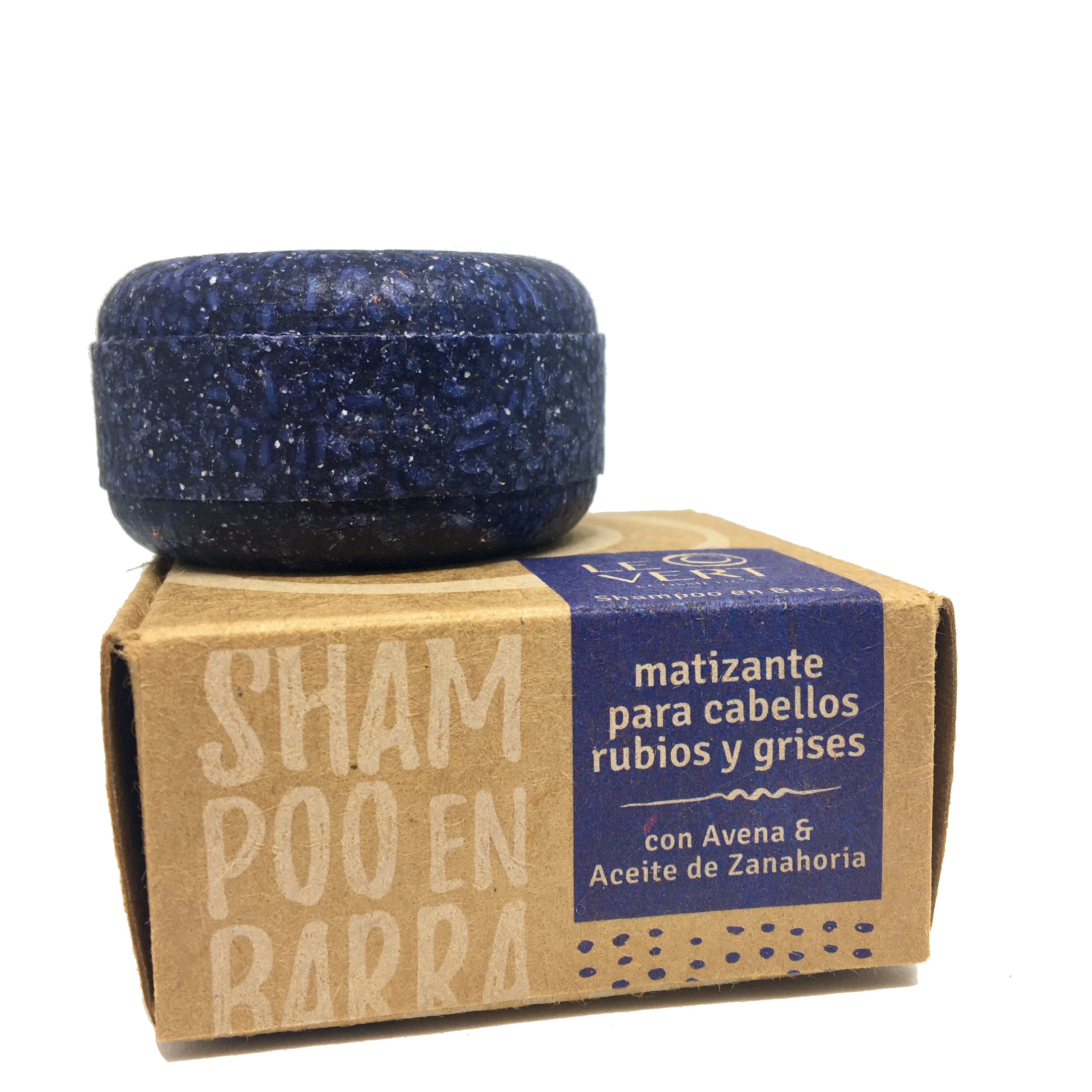 Shampoo Sólido Matizante - Cabellos Rubios o Grises - 60gr