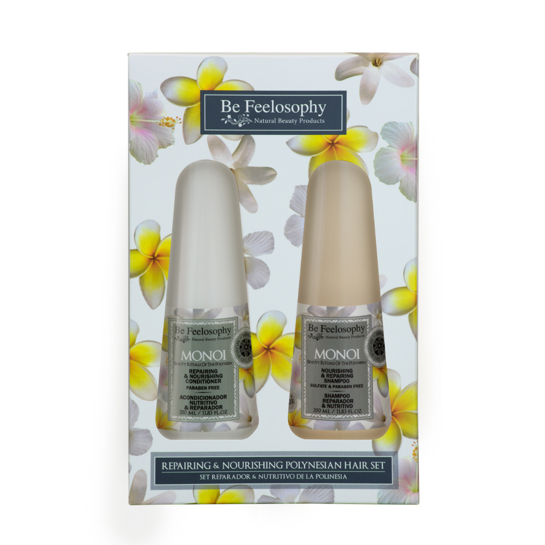 Set Capilar con Aceite de Monoi - Shampoo 350ml y Acondicionador 350ml