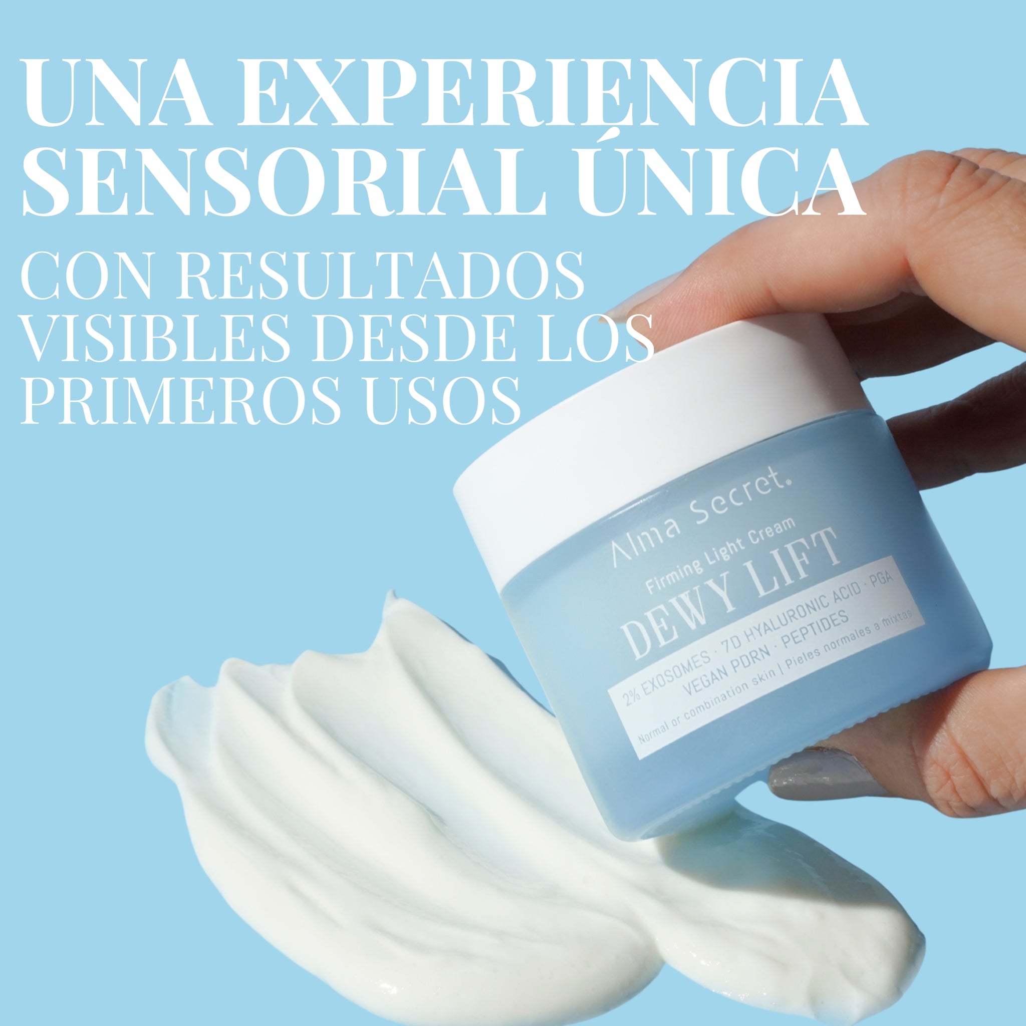 Crema Reafirmante con Exosomas 2% | Dewy Lift Light Piel Mixta | Alma Secret 50ml