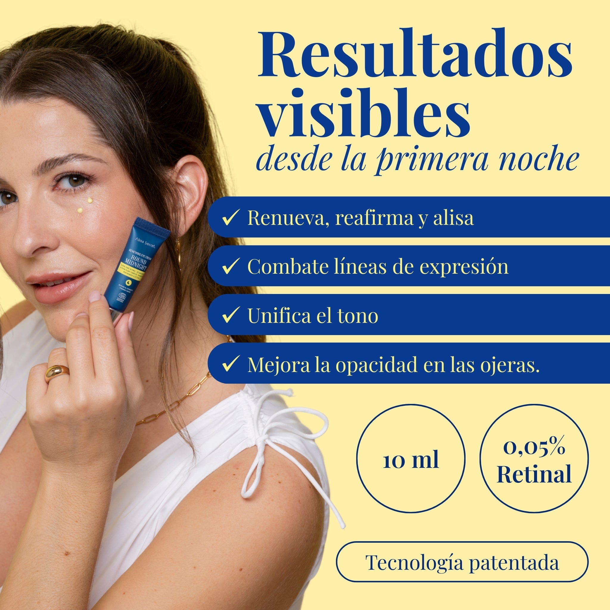 Contorno de Ojos con Retinal 0,05% y Bakuchiol | Antiarrugas | Alma Secret 10ml