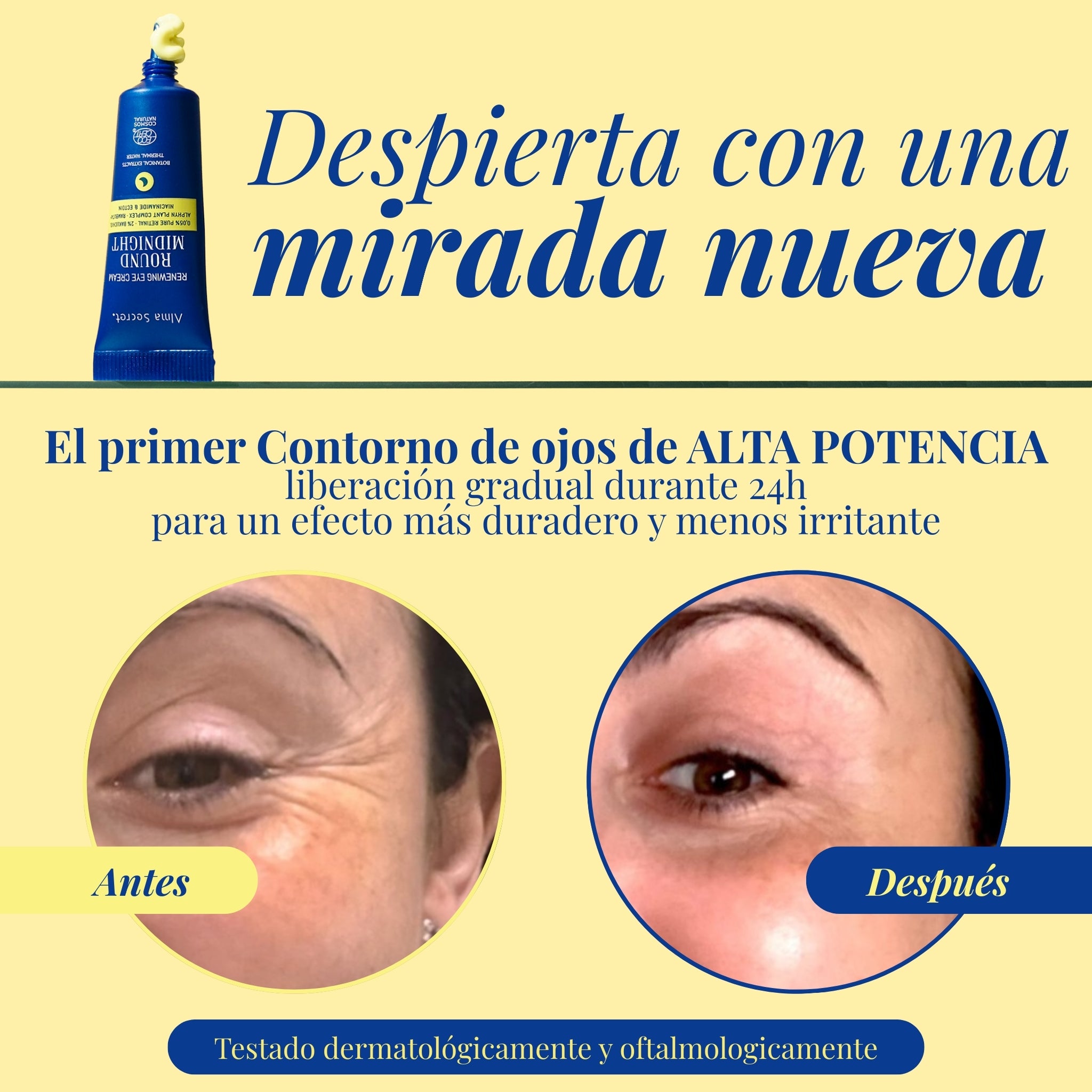 Contorno de Ojos con Retinal 0,05% y Bakuchiol | Antiarrugas | Alma Secret 10ml