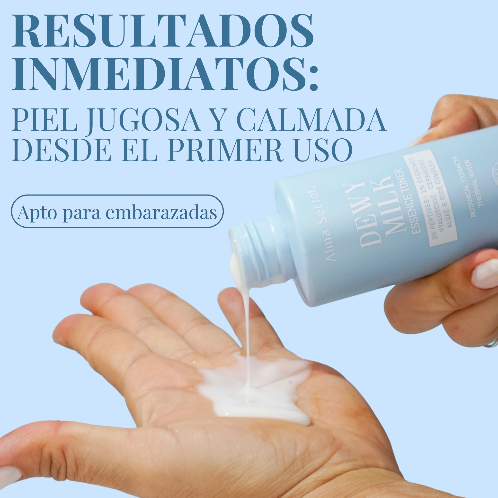 Tónico Esencia Hidratante con Exosomas y Péptidos | Dewy Milk 125ml | Alma Secret