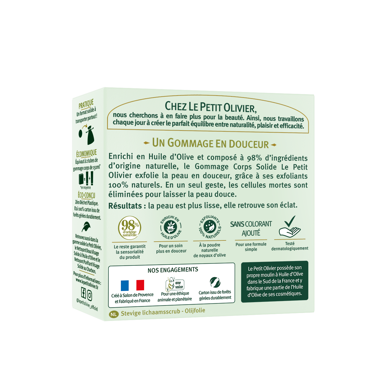 Exfoliante corporal sólido Oliva 100gr