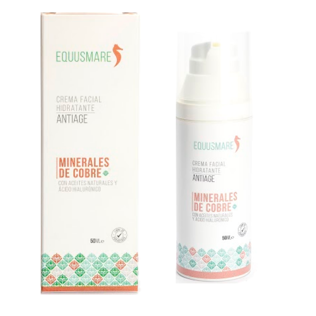 Crema Facial Antiage con Minerales de Cobre y Ácido Hialurónico - 50ml