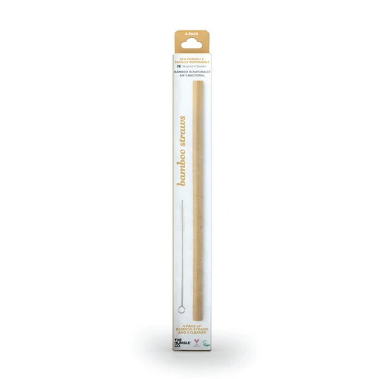 Bombilla de bamboo (4u) + limpiador (1u)