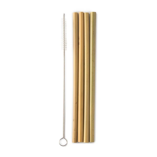 Bombilla de bamboo (4u) + limpiador (1u)